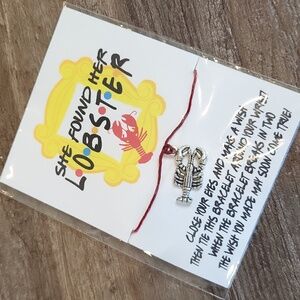 Lobster Charm Cord Bracelet